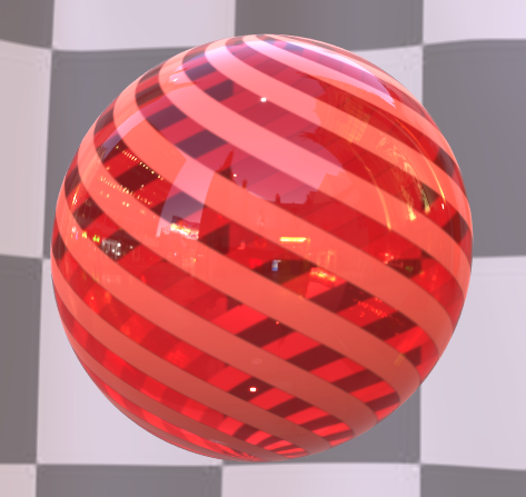 A transmission effect on a sphere